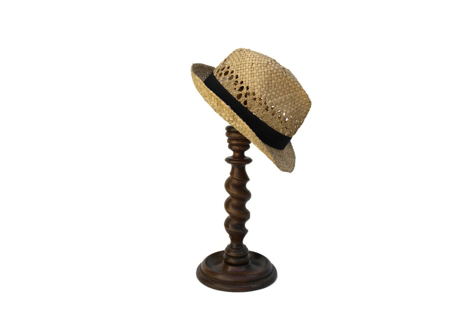 French Antique Wood Hat Stand. Art Deco Womens Hat Stand. French