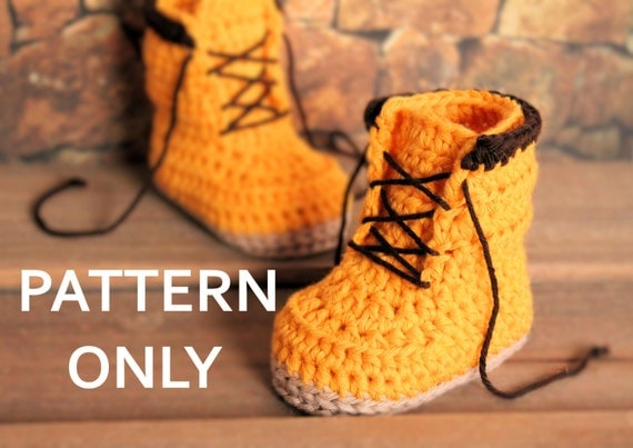 Crochet PATTERN boots for baby boys fall booties by ...