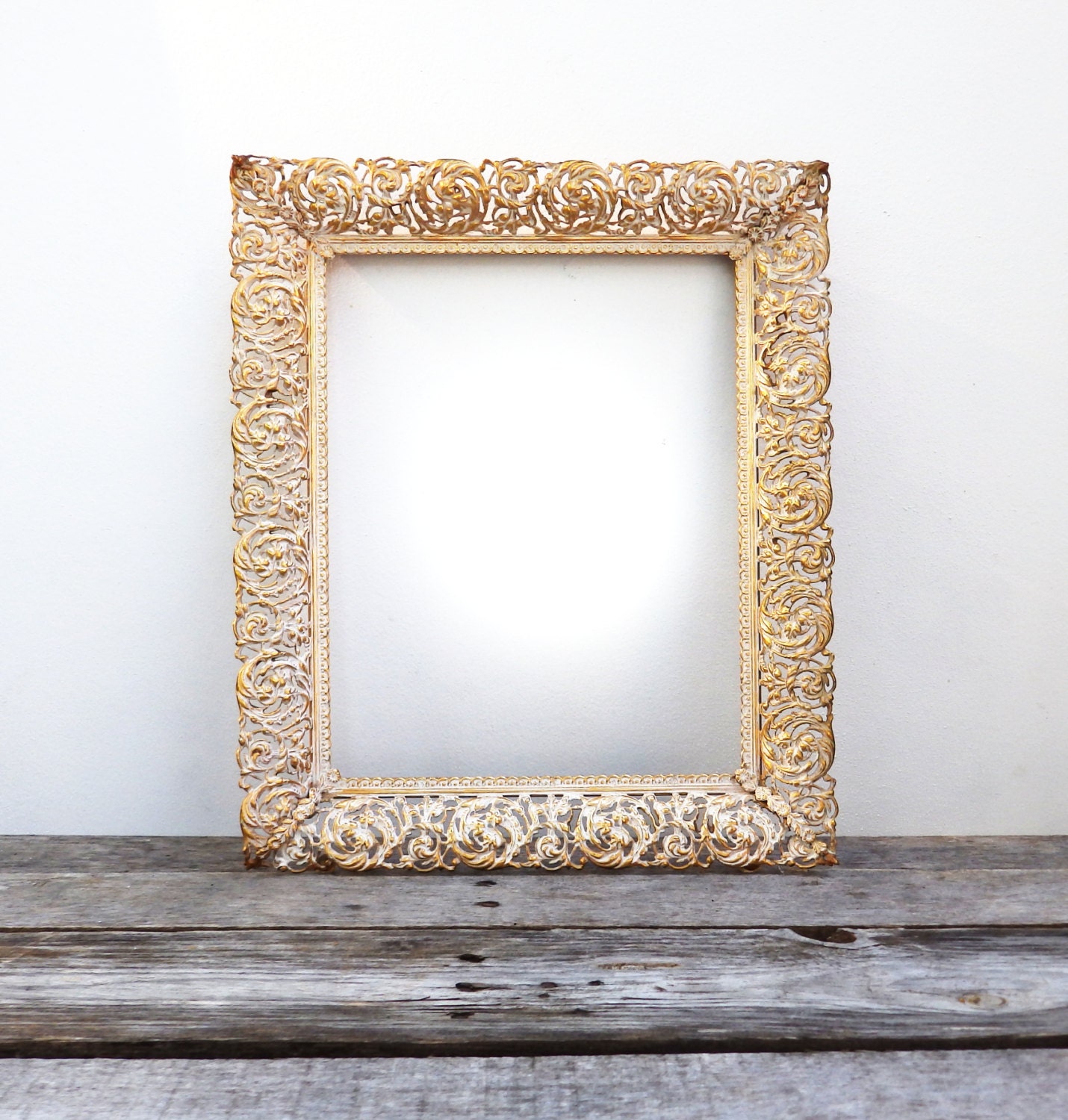 Extra Ornate Gold 8x10 Antique Metal Frame Lacey Fancy