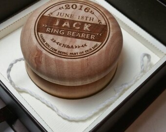 Ring Bearer yoyo - laser engraved - personalized