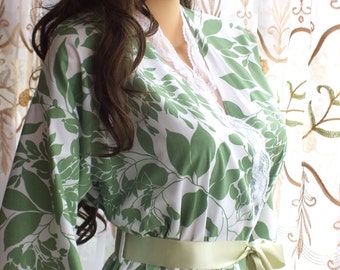 Cotton bridesmaids robes, getting ready robe, Cotton kimono robe, bridal party robes S-XXL