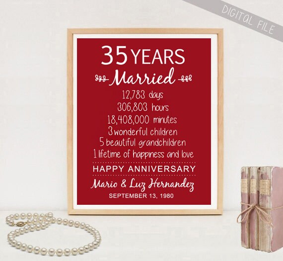 35 Wedding Anniversary : 35th Year Wedding Anniversary Gifts and ideas | Coral ... : For instance, fifty years of marriage is called a golden wedding anniversary.