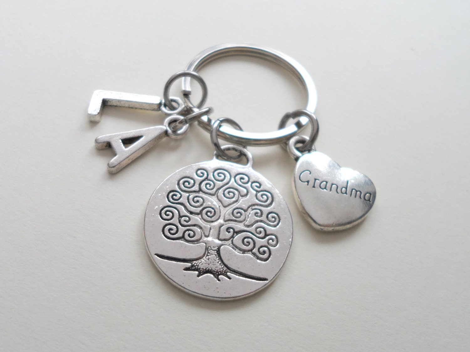 Family Tree Keychain & Initial Keychain Mother's Day Gift