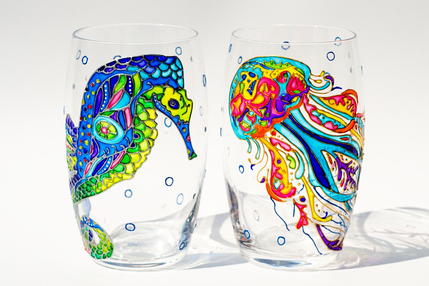 Beach Decor Ocean Themed Wine Glasses Drinking Glasses