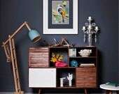 Original Soft Pastel Painting, "Bird of Paradise" Birds Art, Perfect Gift, Colour, Artwork, Pastel Drawing, Gift for her