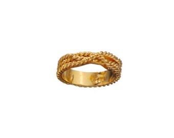 14k gold woven wedding ring