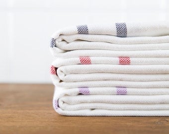Classic White Turkish Towel, Navy, Red, Lavender, Turkish Bath Towel, Peshtemal, Beach Towel
