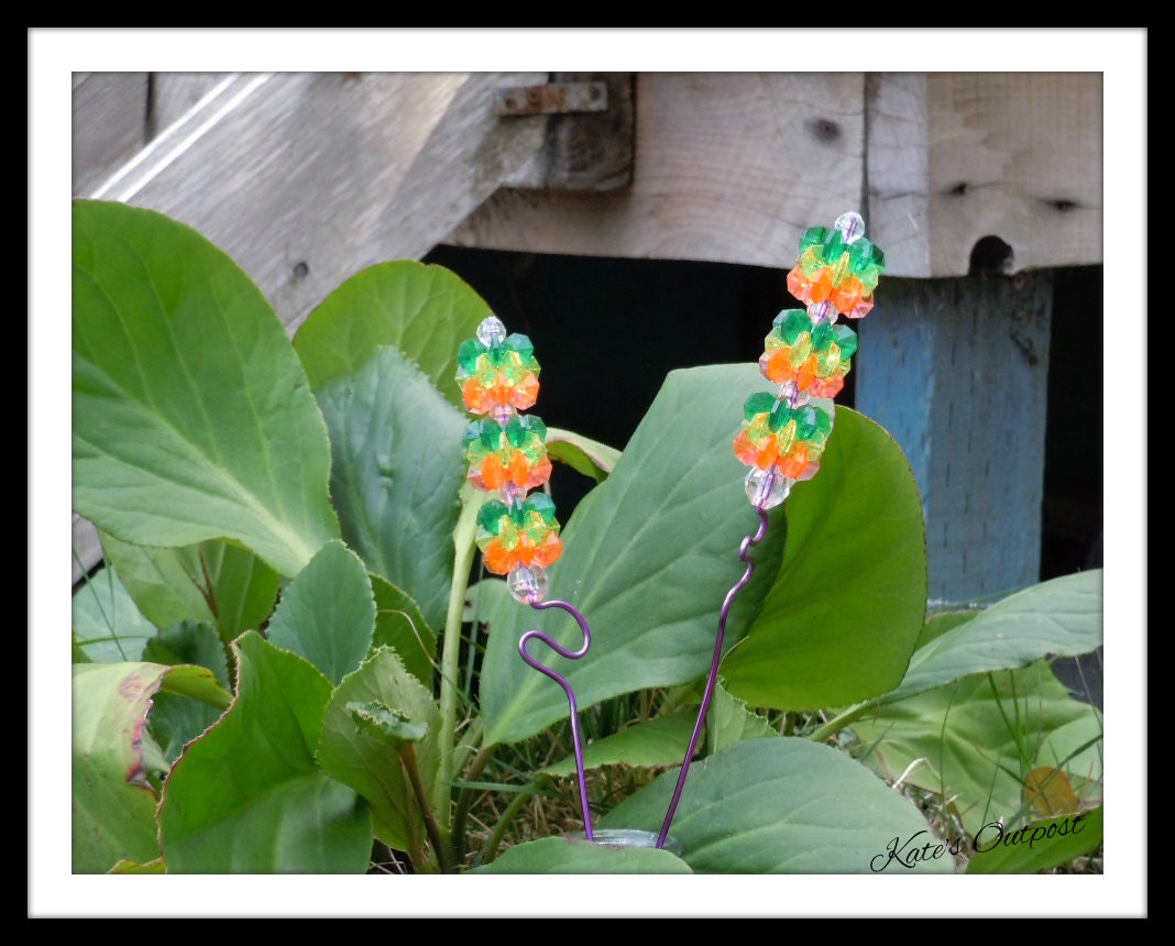 Garden Decor Stakes Flower Stakes Plant Stakes Flower