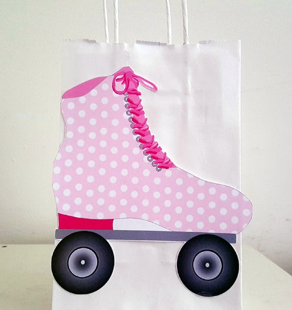 Items similar to Roller Skate Goody Bags, Roller Skating Favor Bag