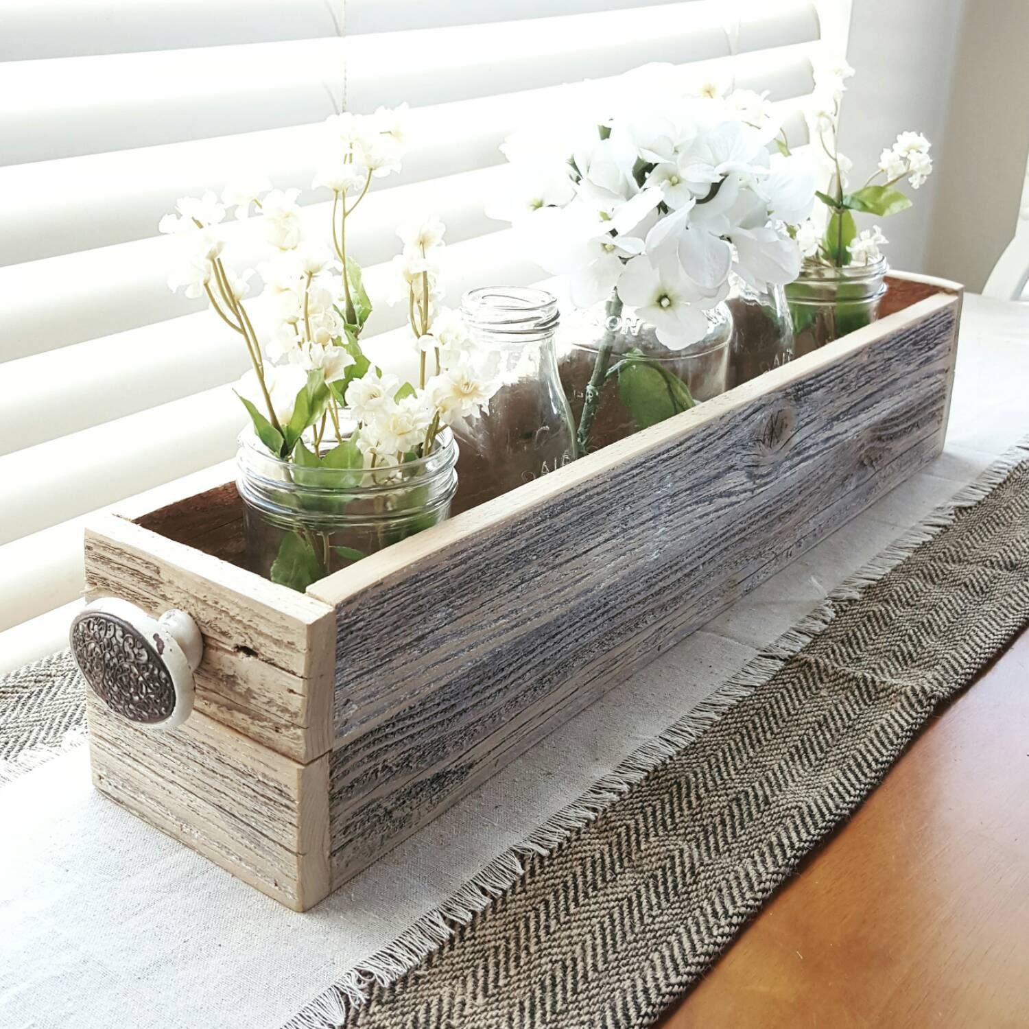 Large Planter Box Barnwood Box Coffee Table Tray Reclaimed