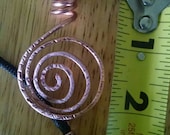 ELABORATE ARTISANS Copper JEWELRY Spiral Masculine Feminine Large Ancient Symbolic Creation Infinite Life Helical Life Spirals Necklace