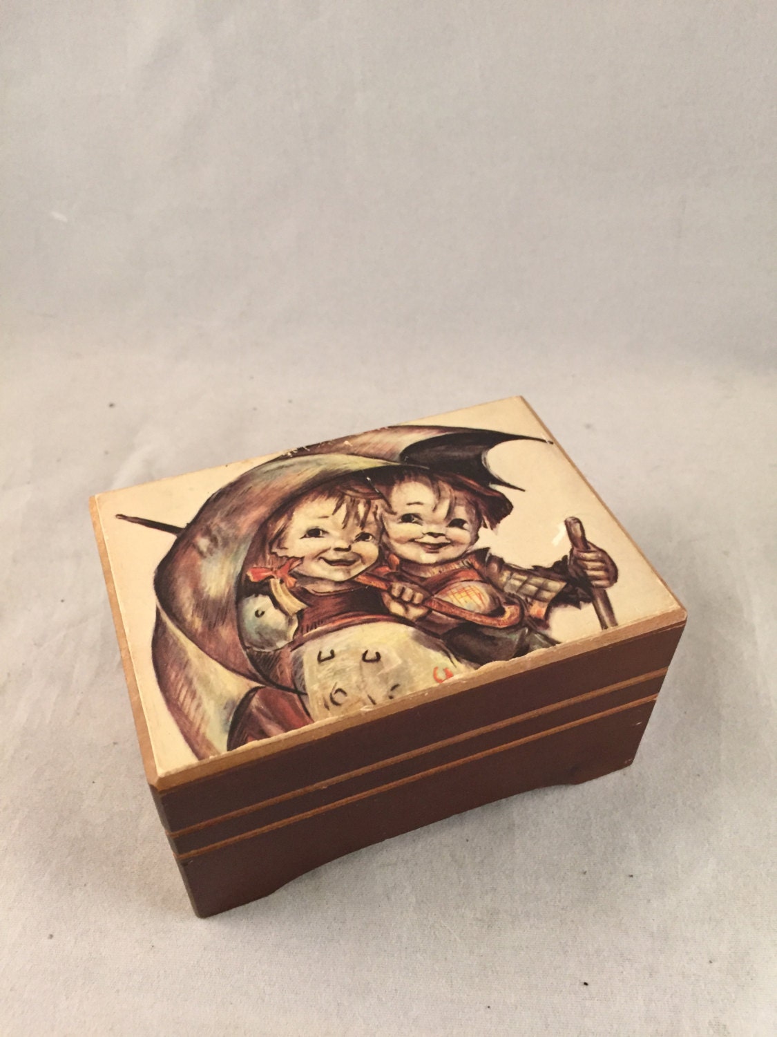 Vintage Reuge Swiss Wooden Music Box Hummel Decor Doctor