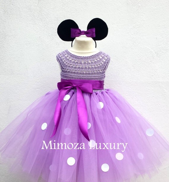Lilac Minnie mouse dress birthday dress Lavender tutu mickey mouse princess dress purple minnie mouse party dress minnie outfit costume
