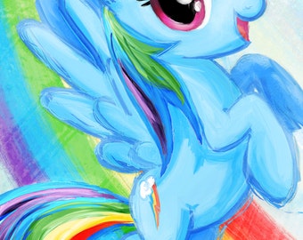 Rainbow Dash - My Little Pony Friendship is Magic Art Print Poster