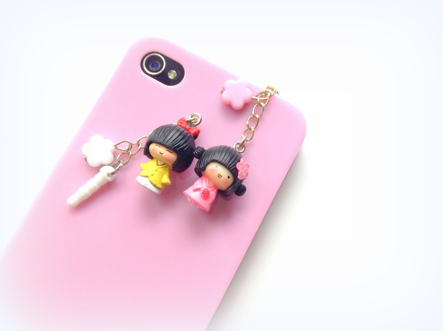 connector y dust dust Japanese plug charm doll Kawaii Cherry cute Geisha connector y dust dust Japanese plug charm doll Kawaii Cherry cute Geisha