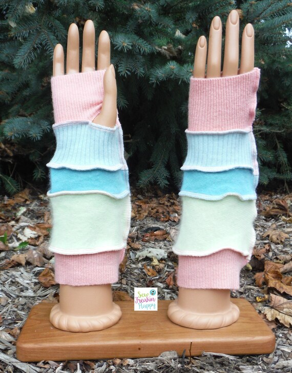 Arm Warmers Upcycled From Cashmere Sweaters by SewFreakinHappy