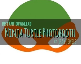 Ninja Turtle Photobooth Mask Silhouette SVG File For Die Cut Vinyl Machines and Crafts
