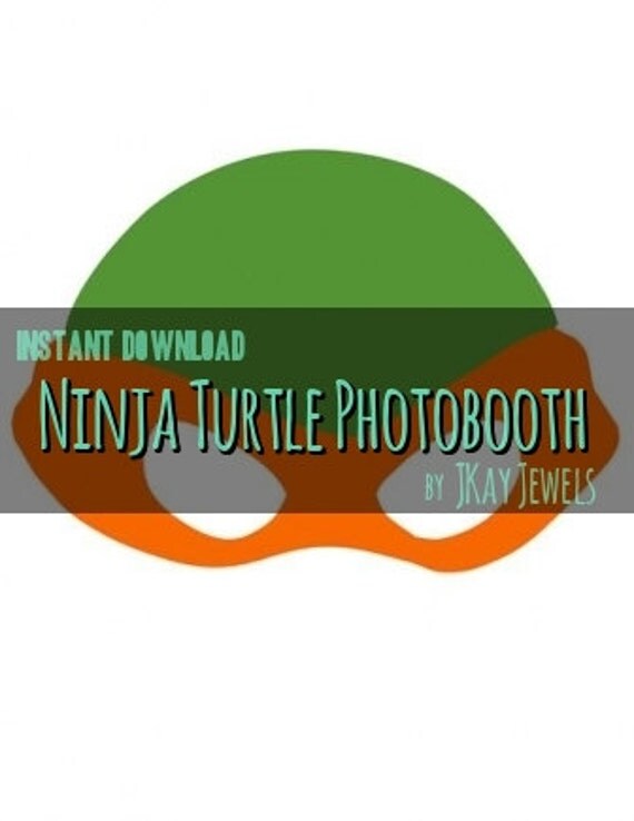 Download Ninja Turtle Photobooth Mask Silhouette SVG File For Die Cut