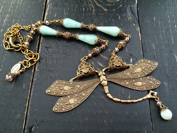 Bohemian Dragonfly Necklace Boho Chic By Karentylerdesigns On Etsy 1968