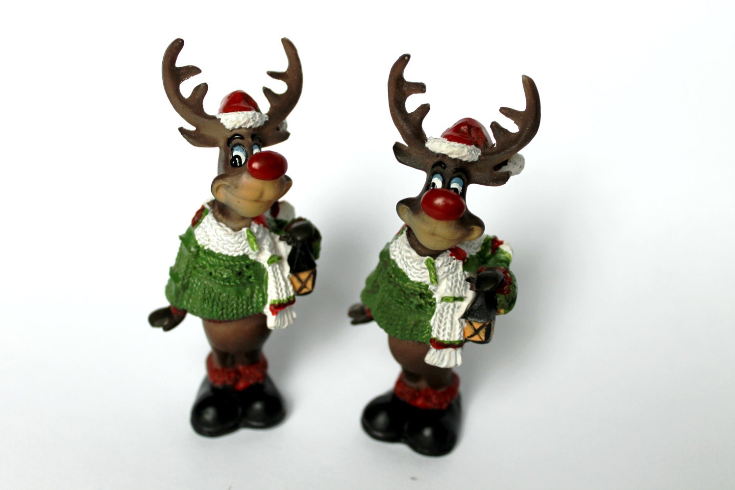 christmas reindeer figurines set of 2 christmas by christmas reindeer figurines set of 2 christmas by