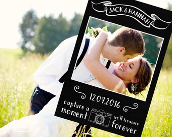 Chalkboard Photo Prop, Digital Printable File - Wedding Photo Booth Prop - PLEASE READ LISTING