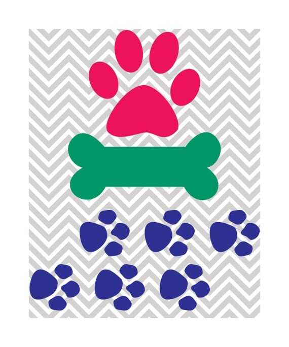 Download Assorted Dog Design Dog Bone Paw Prints SVG DXF JPG