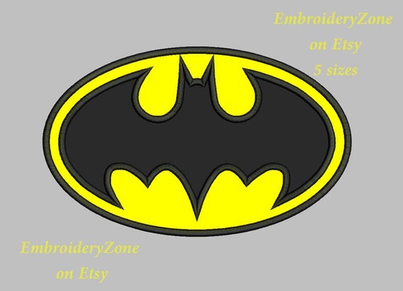 Logo Batman. Embroidery Design applique . Simvol Super hero