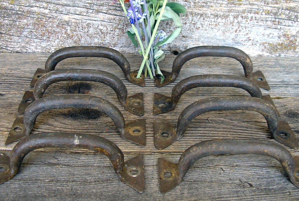 Hand (9) Drawer or Door Handles Rustic Decor Cowboy