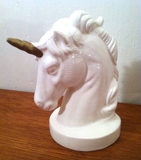 white unicorn figurine