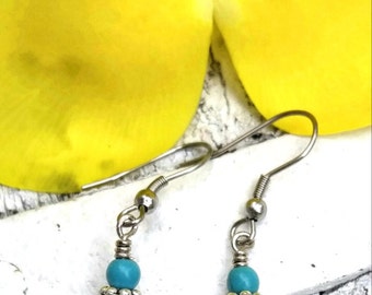 Handmade Sea Turtle Earrings, SEA TURTLE Jewelry, Turquoise EArrings, Beach EaRRings, TuRTle Lover Gift