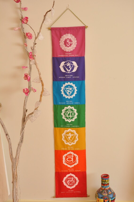 Chakra banner Chakra hanging wall banner by ZorbaTheBuddhaArt