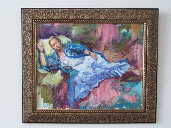 reclining female figure painting