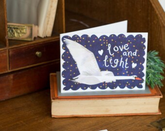 Starry Swans Christmas Cards