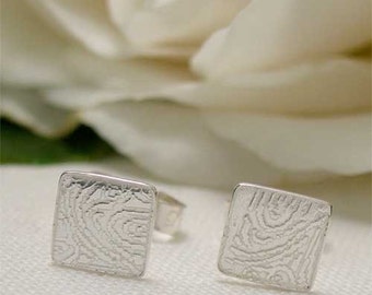 Tiny Silver Stud Earrings, Square Stud Earrings, Sterling Silver Post Earrings, Simple Silver Everyday Jewelry, Minimalist Geometric Earring