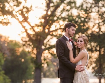 Romantic golden lace wedding dress, white dress golden lace, vintage inspired bridal gown, romantic wedding gown, boho champagne lace dress
