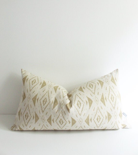 Tribal Print Pillow Cover Lumbar Throw Pillow 12 by CottonRevival