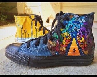MUSE Inspired Hand-Painted Converse