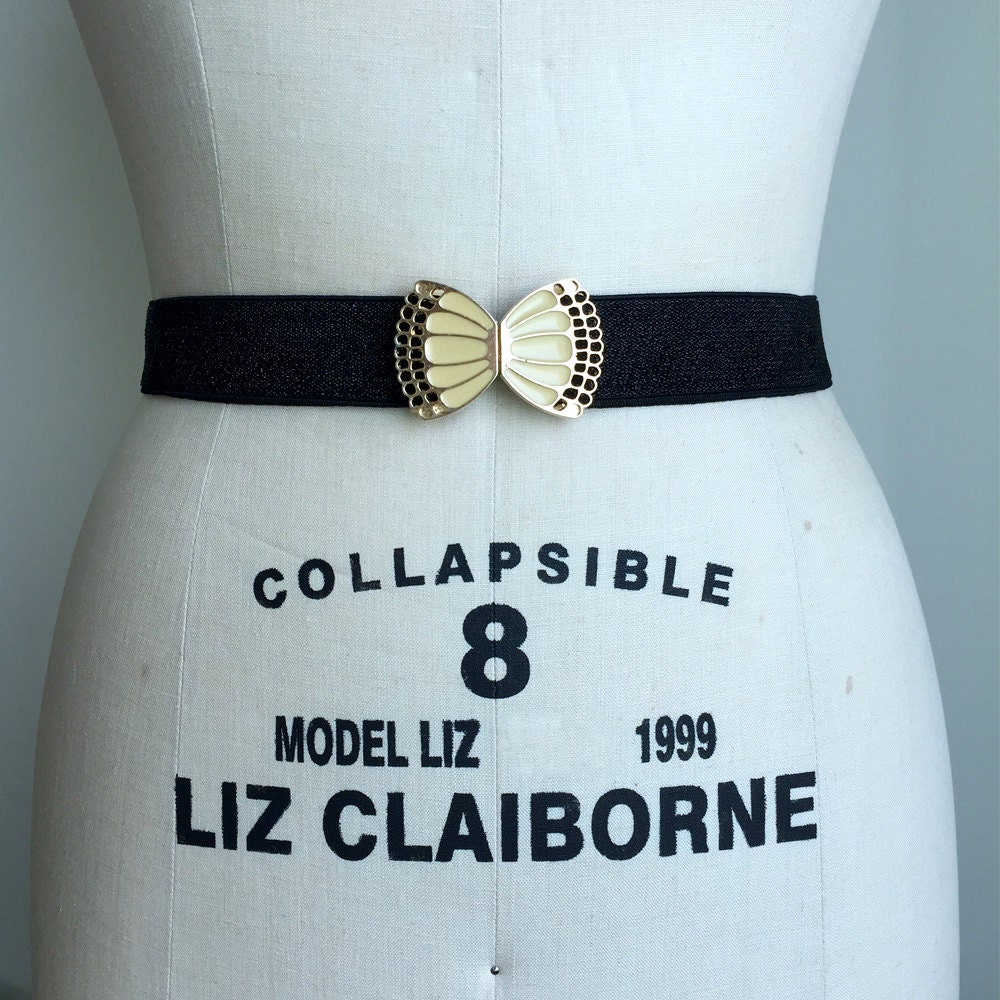 Elastic Waist Belt Black Elastic Belt Vintage Elastic Cinch