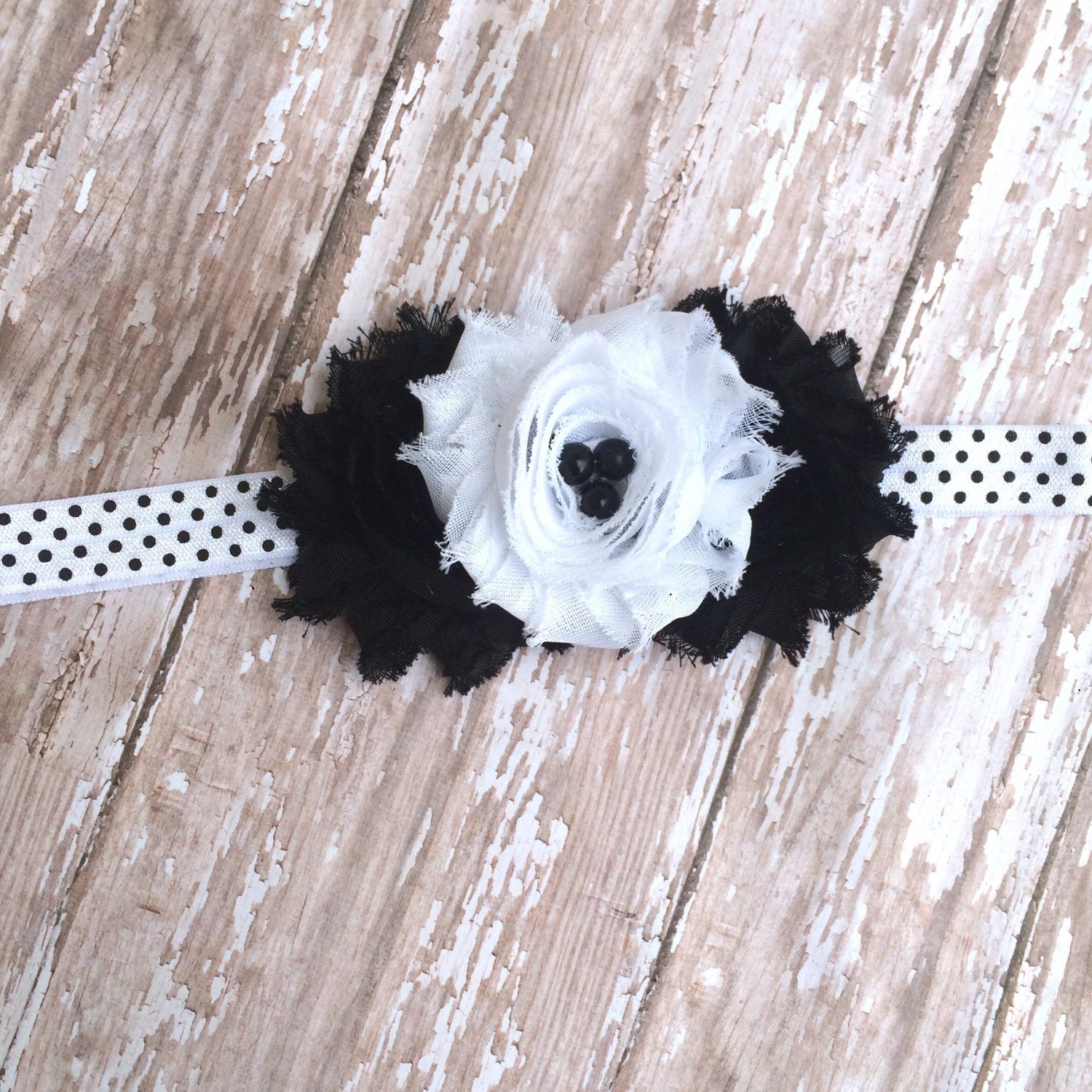 Black and white headband black and white by PinkPineappleCouture