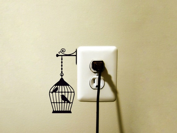 Birdcage Fabric Wall Sticker
