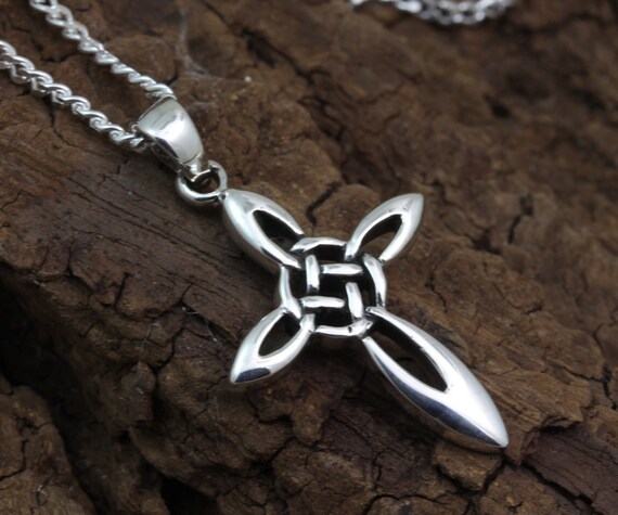Sterling silver Irish Cross Necklace Cross knot Most popular