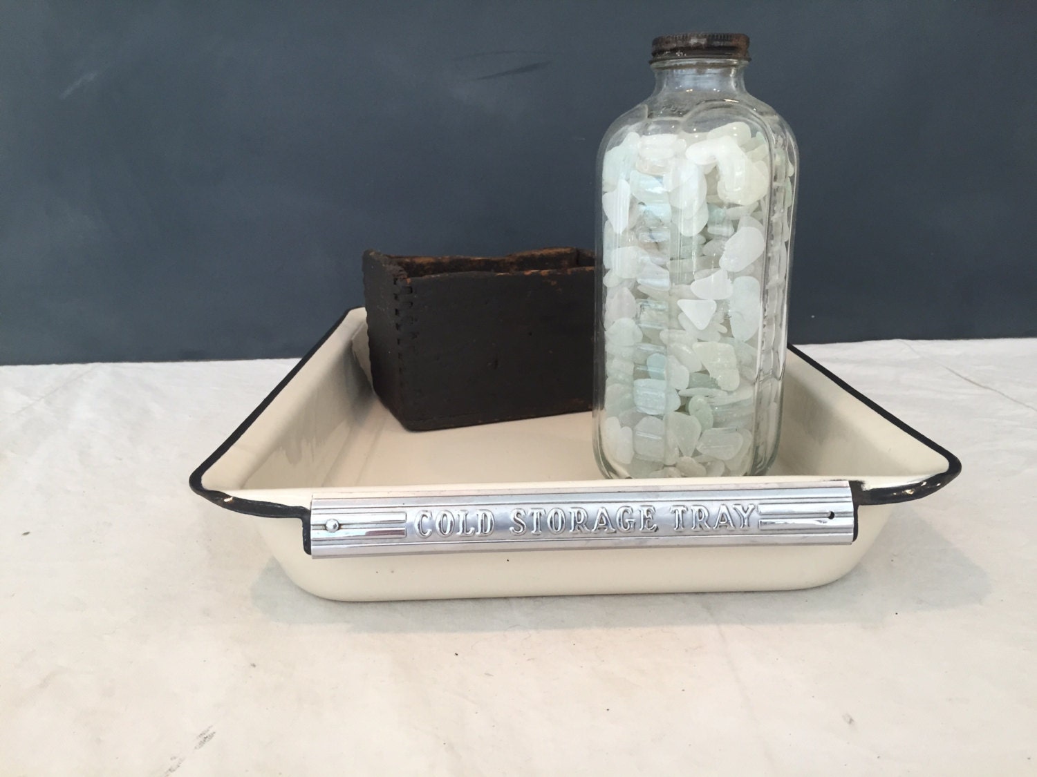 Vintage Enamel Refrigerator Cold Storage Tray – Display – Retro ...