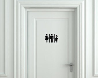 Bathroom Sign Decal funny alien decal | etsy Bathroom Sign Decal funny alien decal | etsy
