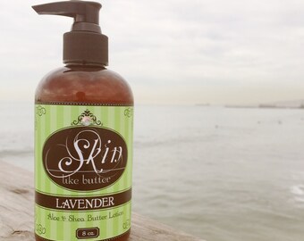 Vegan Body Lotion // LAVENDER // Thick like body butter // Available in an 8 oz bottle or jar // non-greasy // makes a great gift