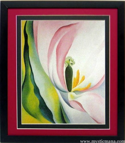 Pink Flower Georgia O'keeffe Flower Art Framed Poster