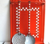 Unique red utensil holder related items | Etsy