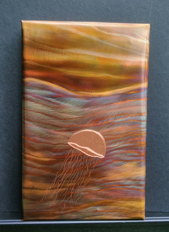 Copper wall art flame painted copper Adventurous