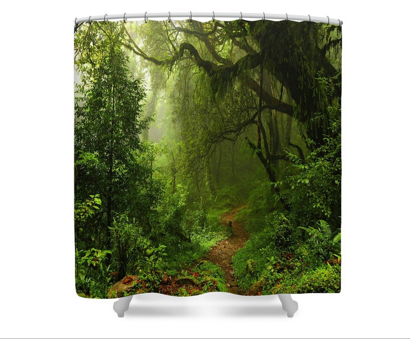 Into The Jungle Shower Curtain Rain Forrest Home by DesignyLand