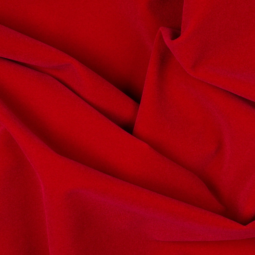 Velvet Flocking Solid Upholstery Fabric RED / 58 Wide