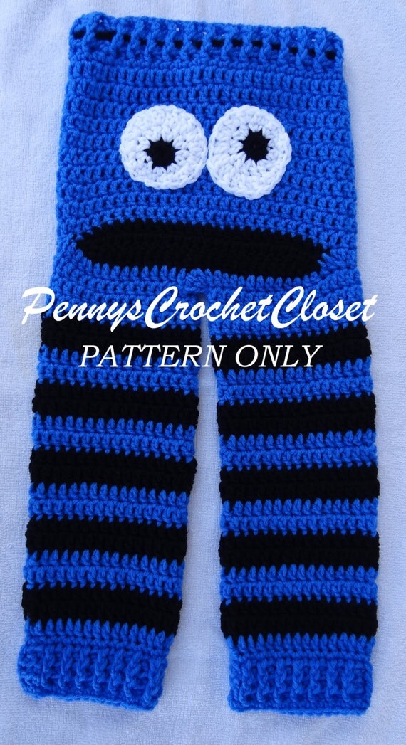 pattern pants crochet newborn crochet inspired ONLY PATTERN sizes monster pants, cookie includes